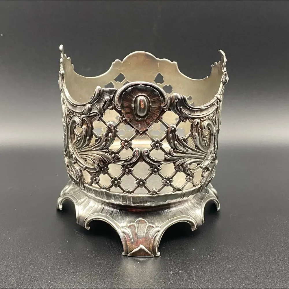 Antique WMF-AS Silver Plate Wine Bottle Coaster / Holder C 1900’s